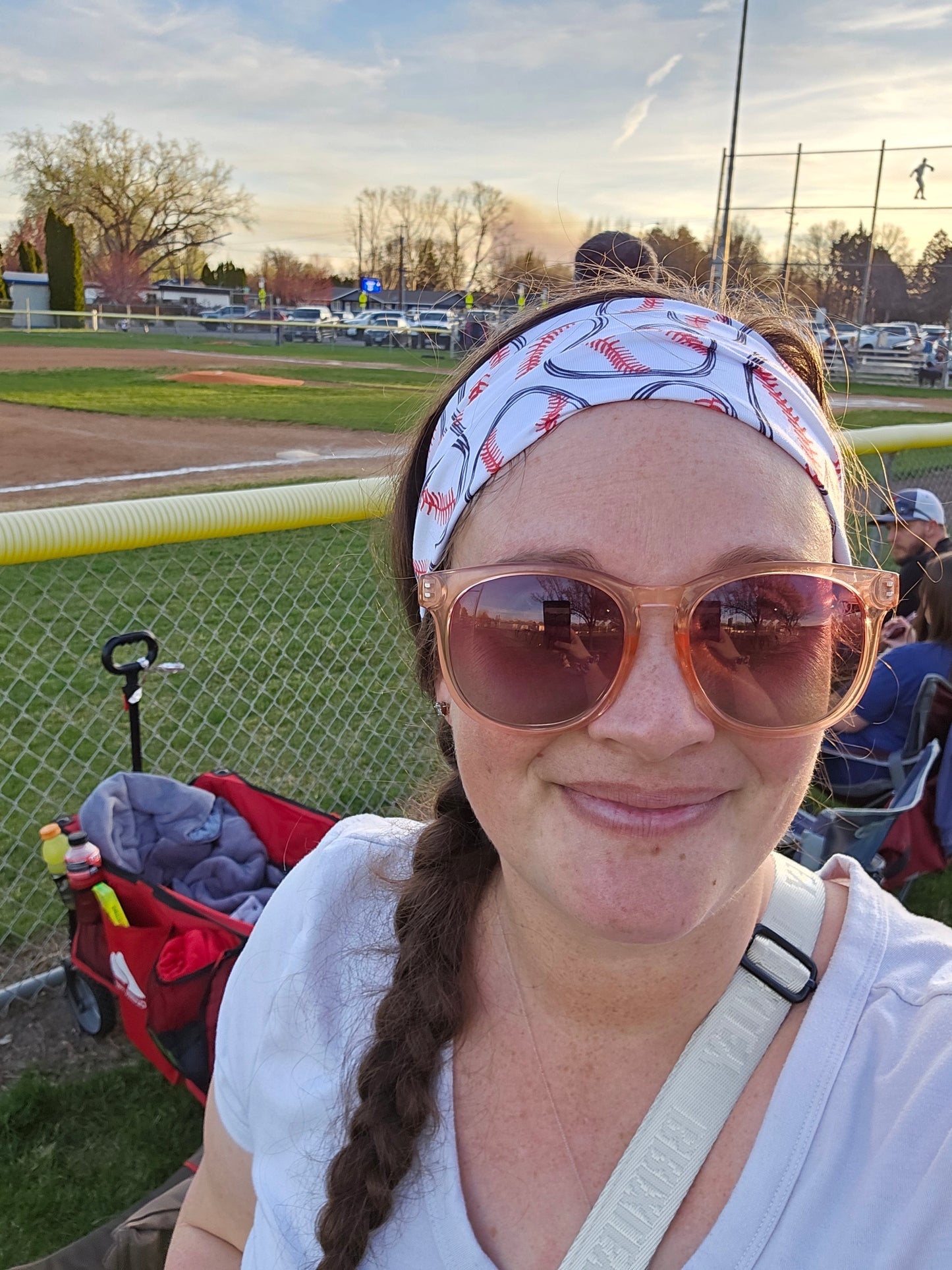 Baseball Hearts Headband
