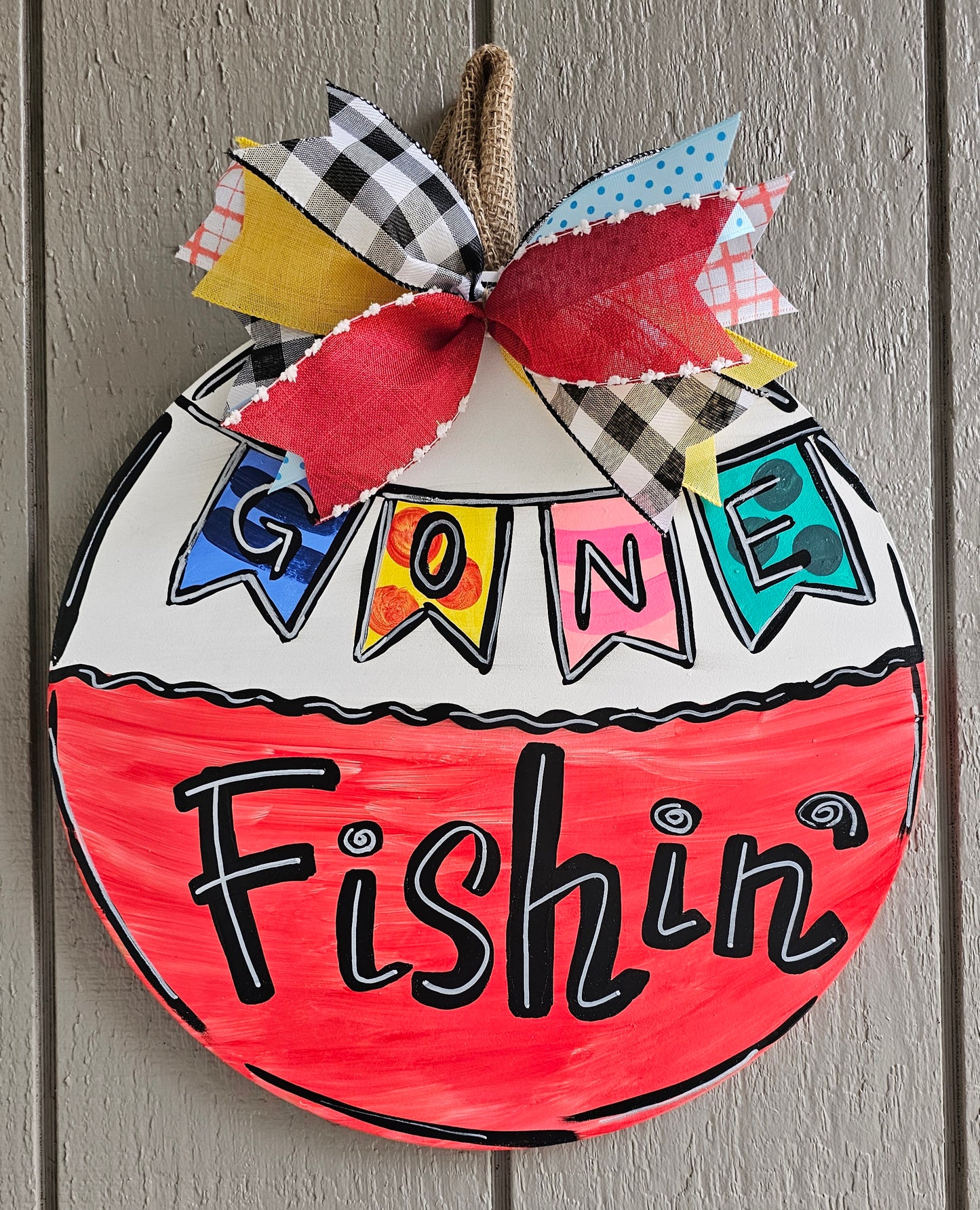Gone Fishin' Door Hanger