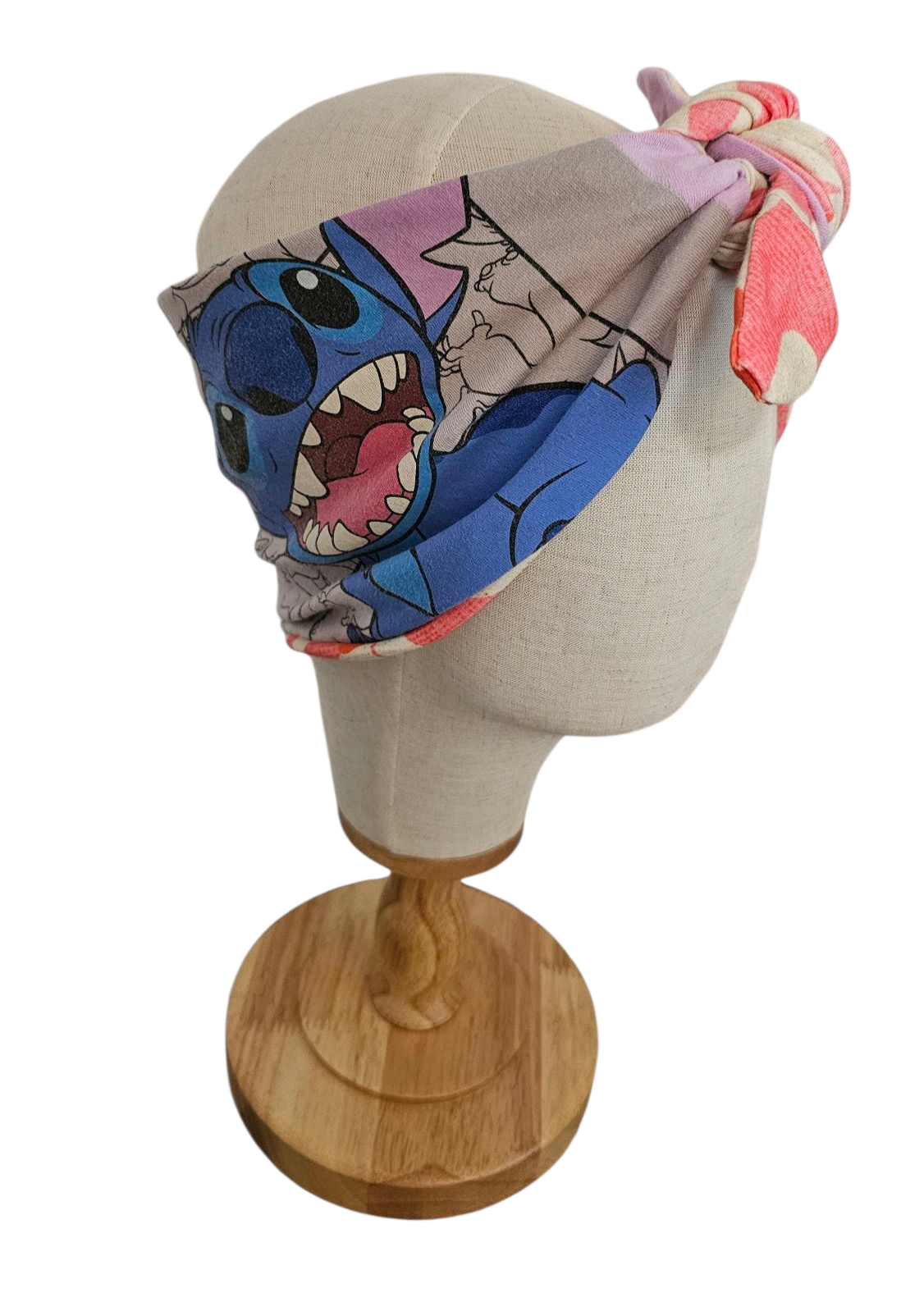 Upcycled Ohana - Lilo & Stitch T-Shirt Headband (Reversible)
