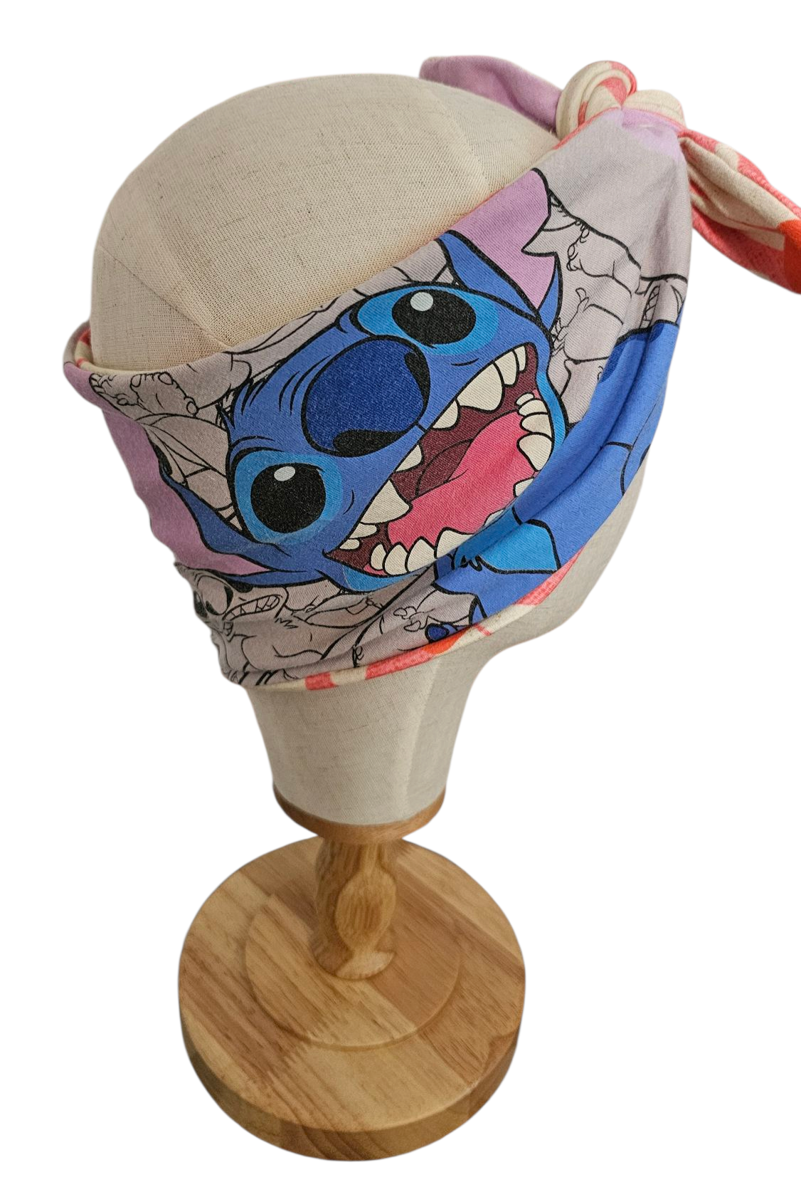 Upcycled Ohana - Lilo & Stitch T-Shirt Headband (Reversible)