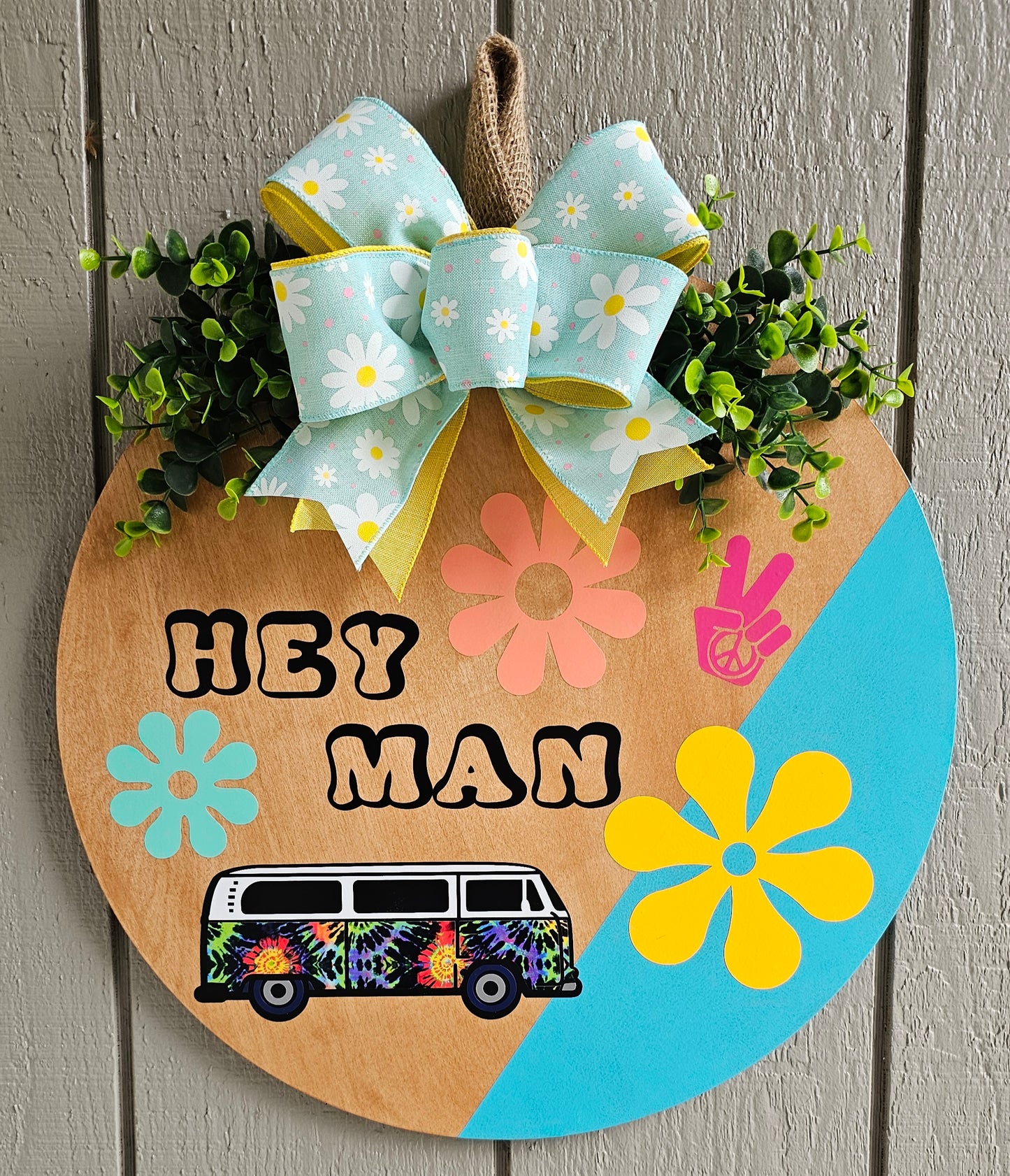 Hey Man - Wooden Door Hanger